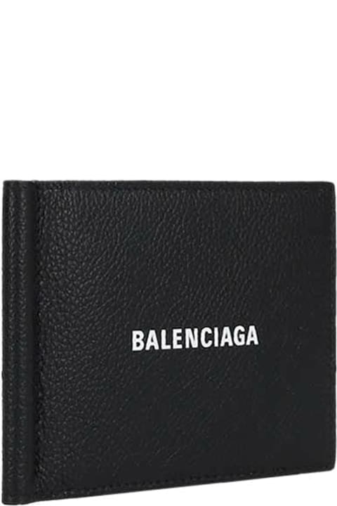 Balenciaga Cash Fol Card W/b Cl - Blu Denim