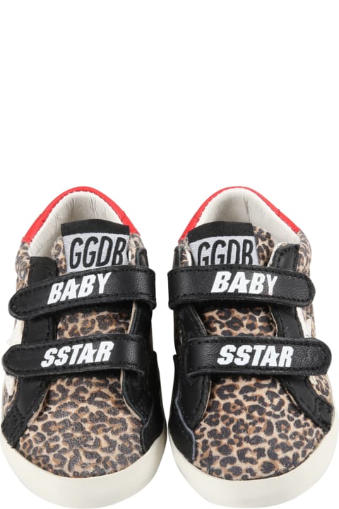 Multicolor ''baby School'' Sneakers For Baby Girl