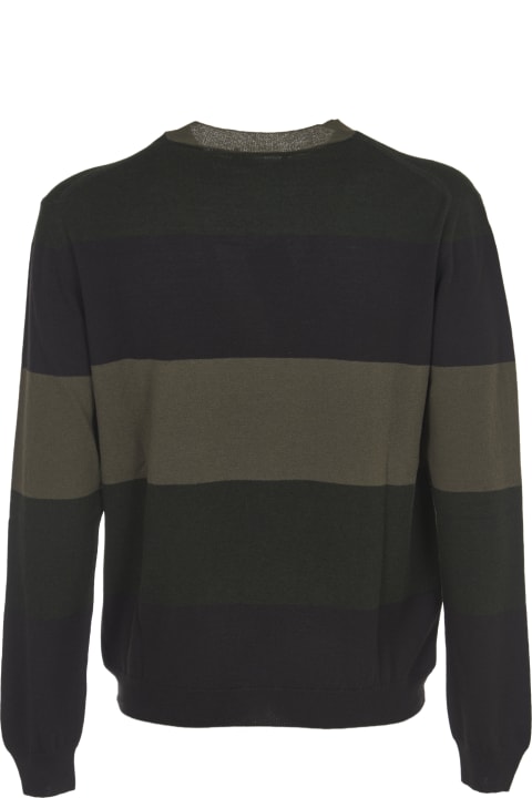 Fabrizio del Carlo Green Stripes Sweater - Grey