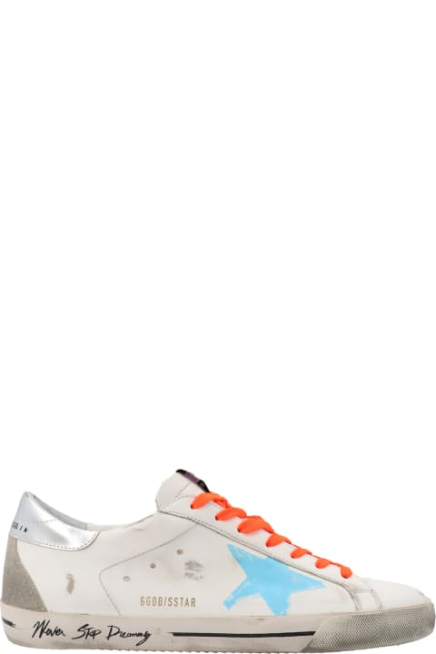 Golden Goose 'super Star' Shoes - White/ice/lime green