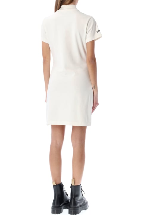 HERON PRESTON Ctnmb S/s Turtleneck Dress - WHITE