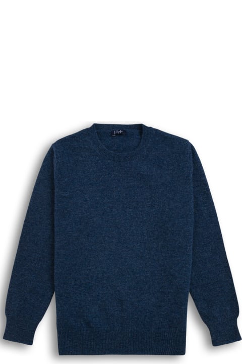 Il Gufo Blue Wool Crew Neck Sweater - Blue
