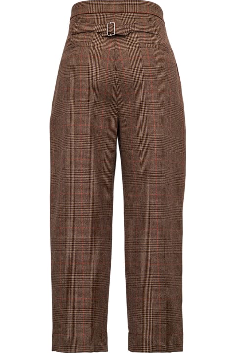 Jejia High Waisted Brown Wool Pants - Beige
