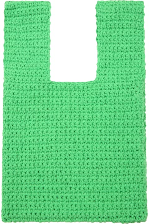 Green Bag For Kids With Yellow Smiley Face