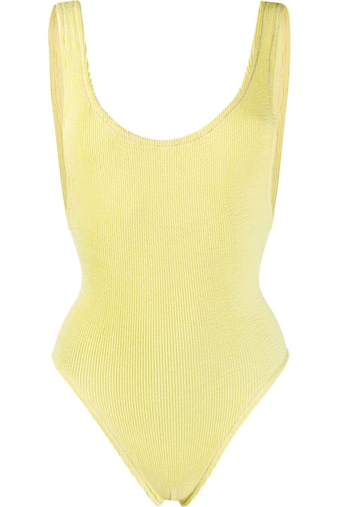 Reina Olga Ruby  One Piece Swimsuit In Yellow - BLACK