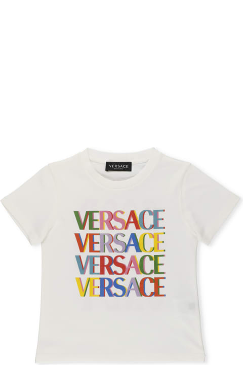 Versace Cotton T-shirt - Fucsia e Bianco