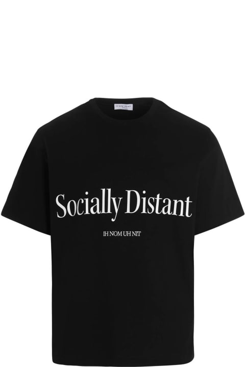 ih nom uh nit 'socially Distant' T-shirt - Black