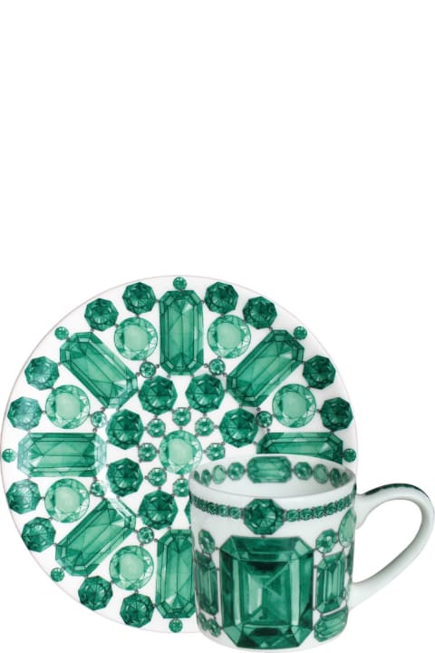Set of 2 Espresso Cups & Saucers - Forever Collection