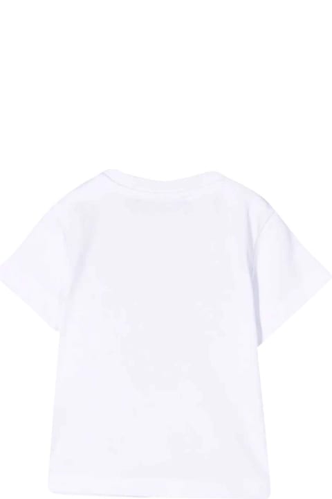 White Baby T-shirt With Blue Print