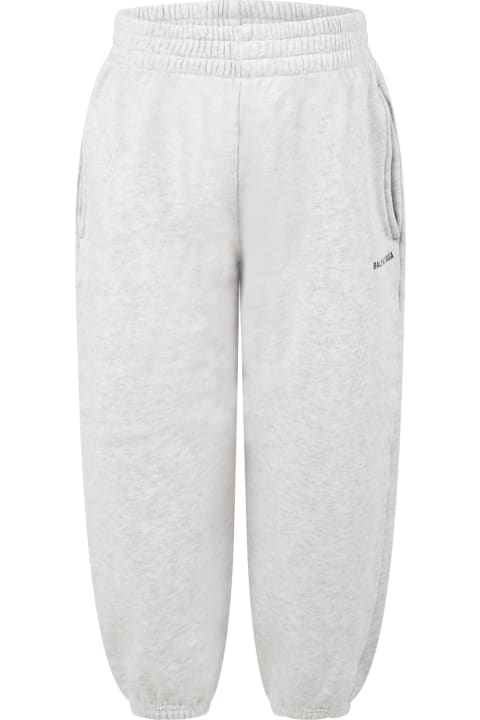 Grey Sweatpant For Kids With Logo