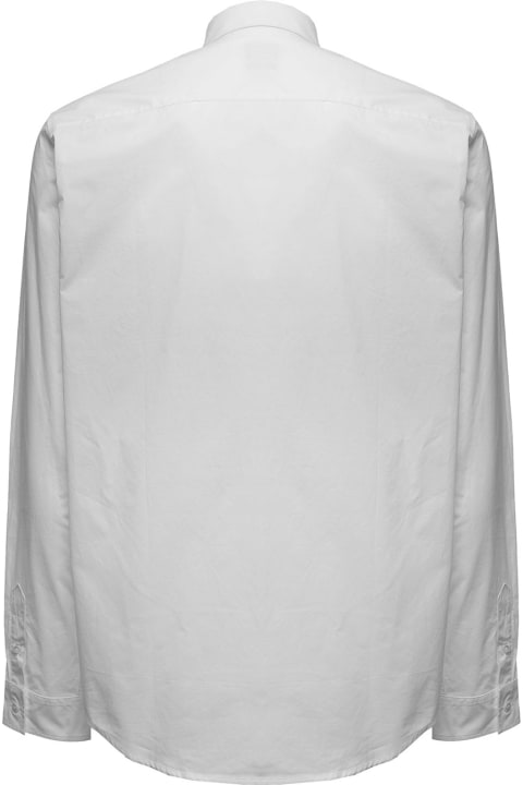 A.P.C. White Cotton Poplin Shirt - Iak Dark Navy