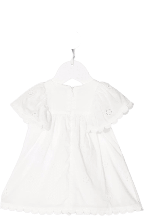Chloé Baby Girl's White Cotton Dress With Embroidery