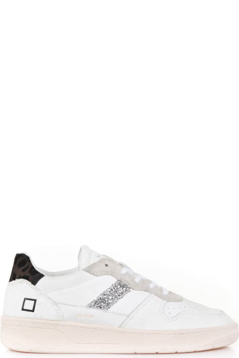 Court 2.0 Sneakers In Leather And Glitter