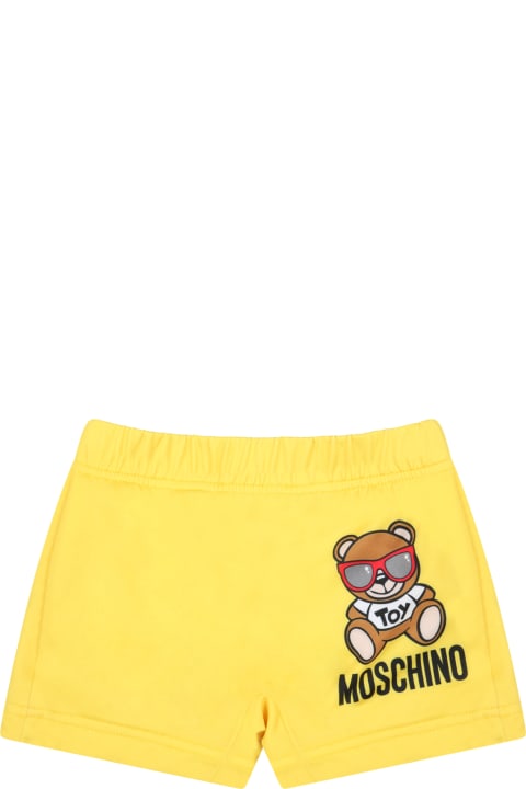 Yellow Swimsuit For Baby Boy With Teddy Bear