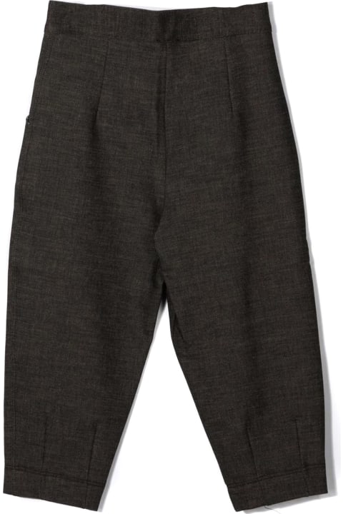 Brown Cotton-blend Trousers