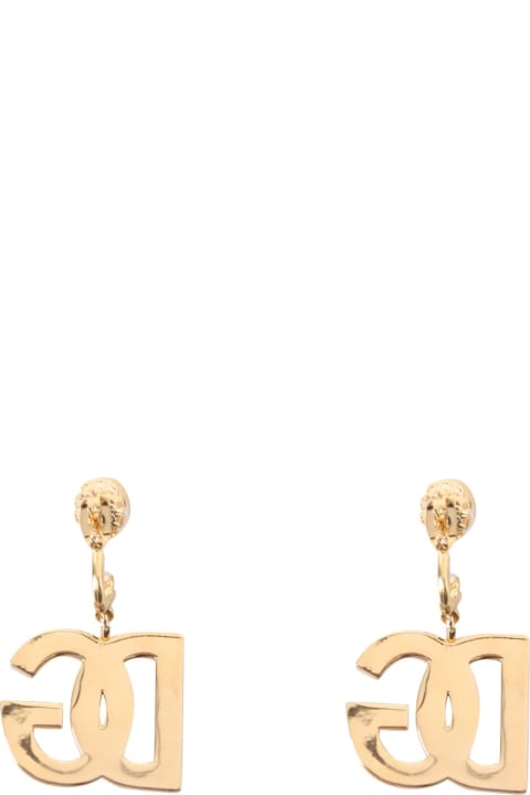 Earrings With Logo And Pearl