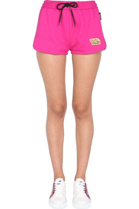 Shorts With Greek Logo Patch