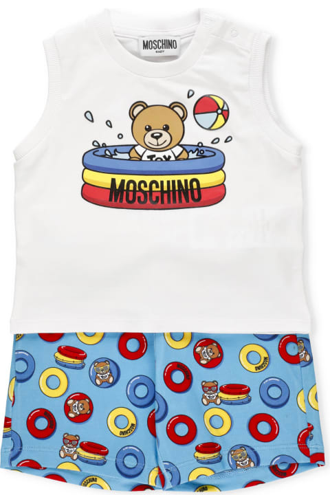 Moschino Baby Pool Teddy Bear Set - Fucsia