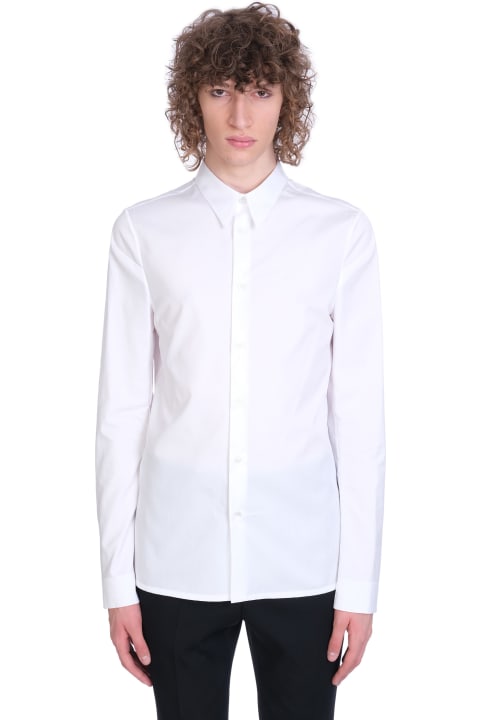 Sapio Shirt In White Cotton - Black