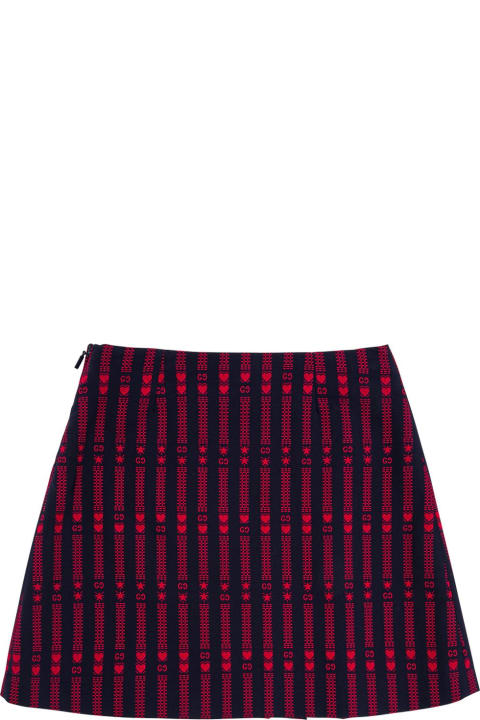 Cotton Skirt With Stars And Hearts Gg