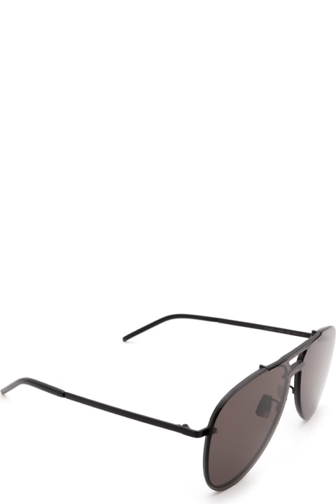 Saint Laurent Eyewear Classic 11 Mask Black Sunglasses - Black Black Smoke