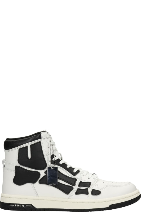 Skeel Op Hi Sneakers In White Leather