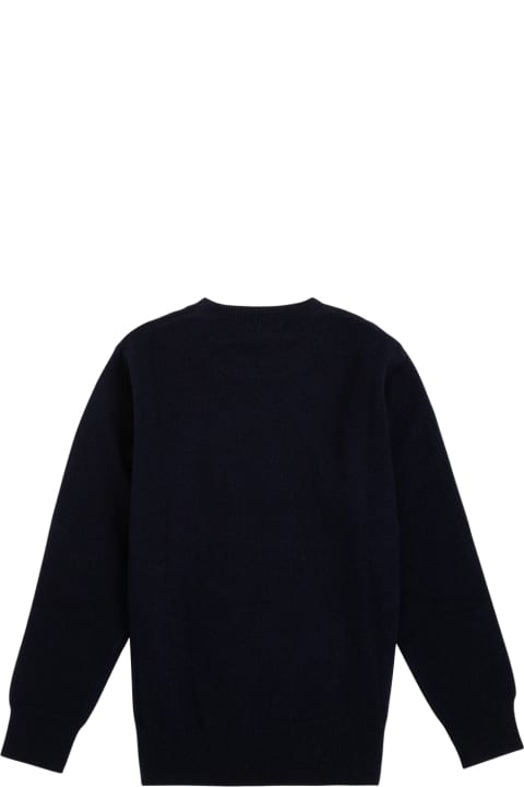 Il Gufo Blue Wool Crew Neck Sweater - Blu
