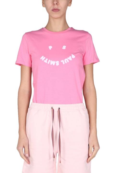 Happy T-shirt With Flocked Logo