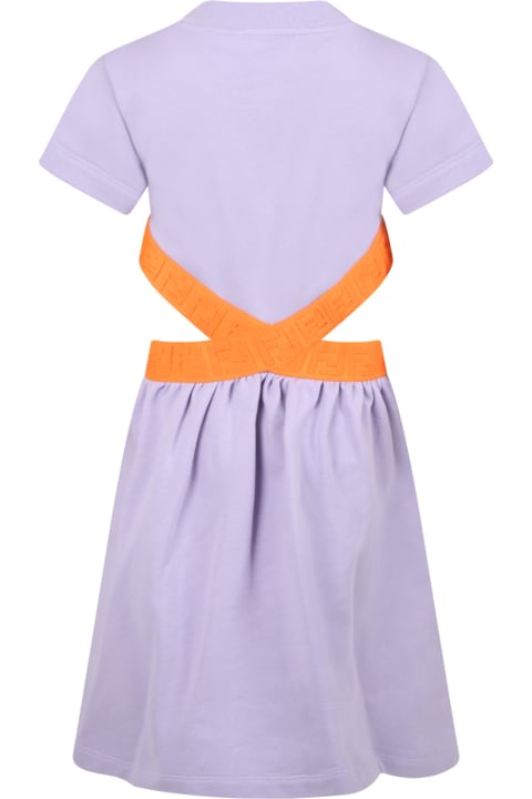 Lilac Dress For Girl With Double Ff