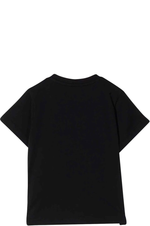 Black Baby T-shirt With White Print