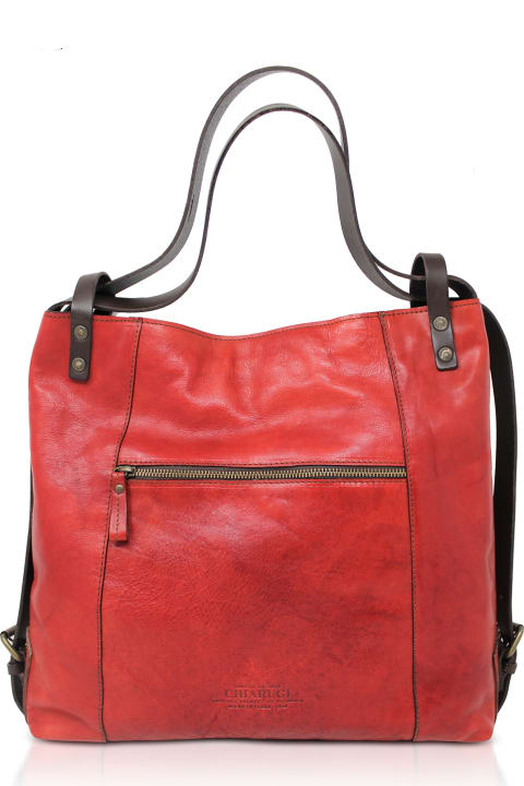 Genuine Leather Convertible Tote/backpack