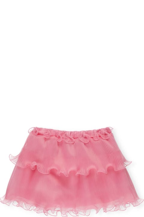 Pleated And Ruffled Skirt