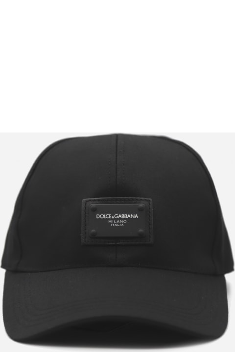Cotton Hat With Logo Patch