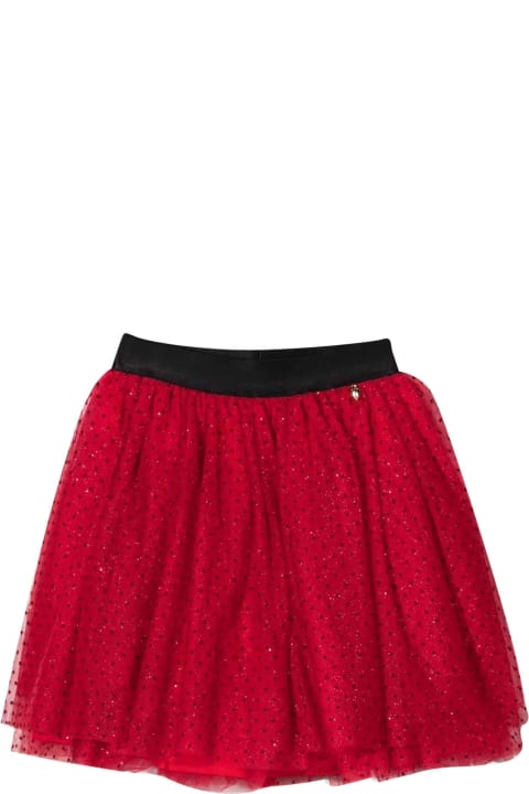 Simonetta Girl Red Skirt - Multicolor