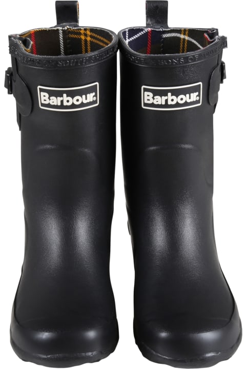 Black Rain-boots For Kids