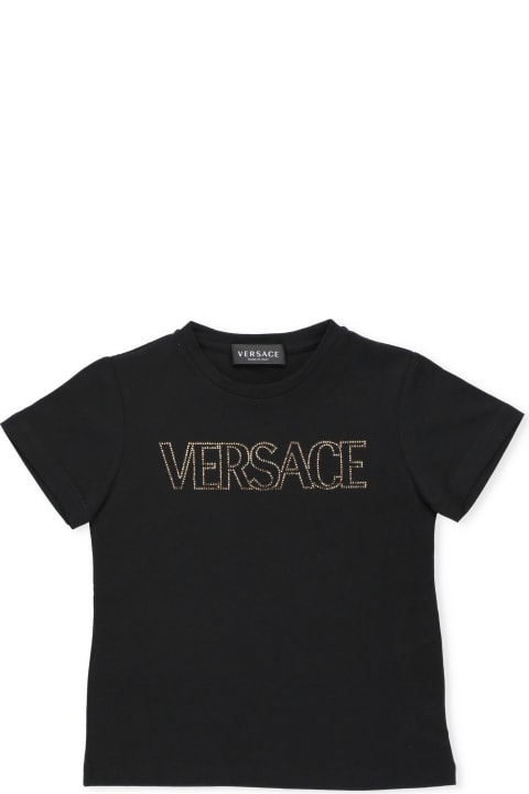 Versace Strass T-shirt - Blu
