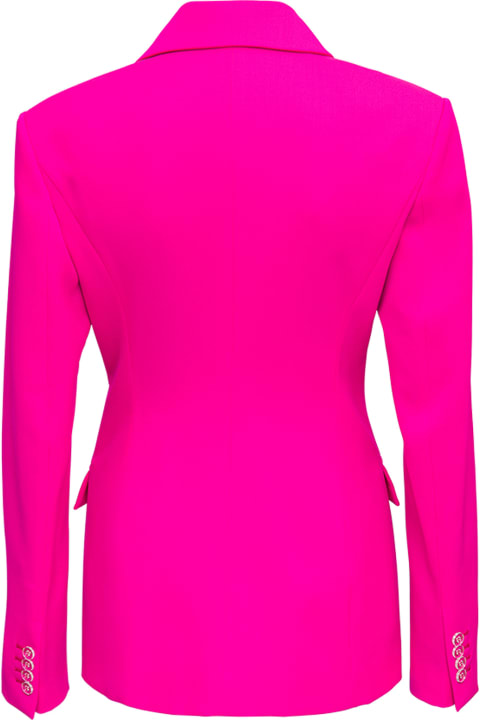 The Attico Pink Wool Blend Blazer - FUXIA