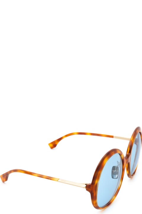 Fendi Eyewear Ff 0430/s Brown Havana Sunglasses - S9E7Y GOLD VIOL