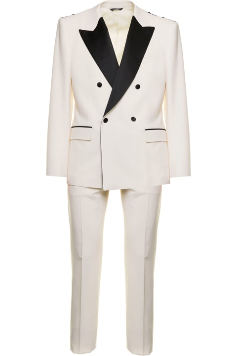Dolce & Gabbana Man's Double-breasted Tailored  Wool And Silk Suit