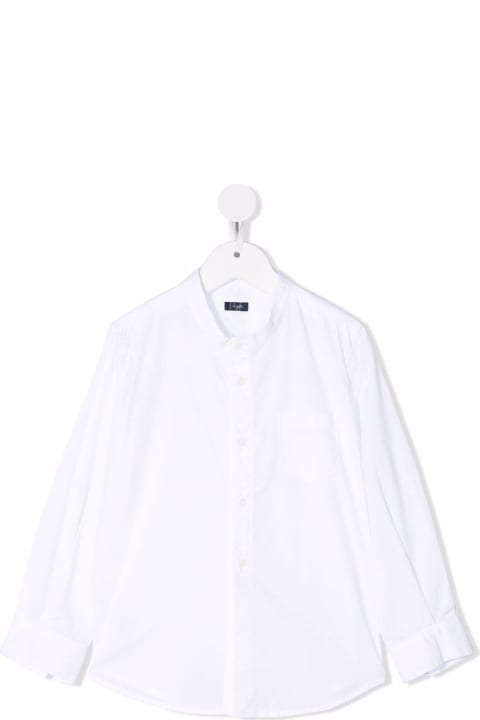 Il Gufo White Cotton Shirt With Corena Collar - Blu