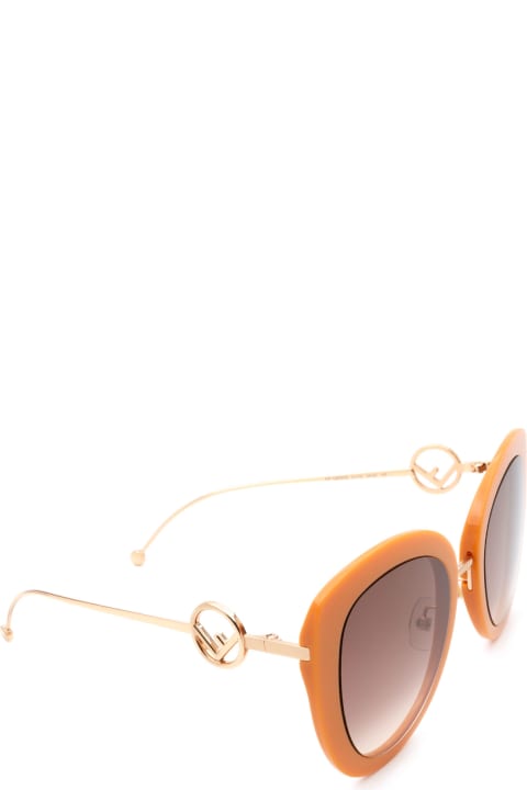 Fendi Eyewear Ff 0409/s Brown Sunglasses - 2F7MD GOLD GREY
