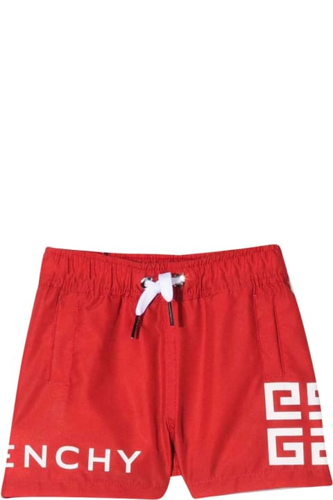 Red Boy Swimsuit With Print
