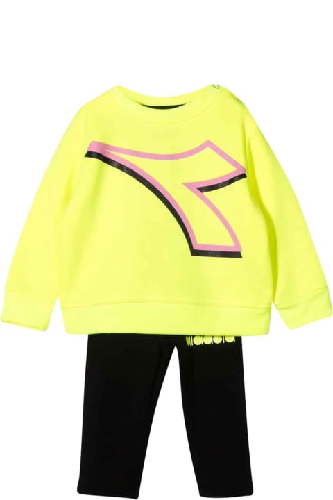 Fluo Yellow Baby Girl Outfit