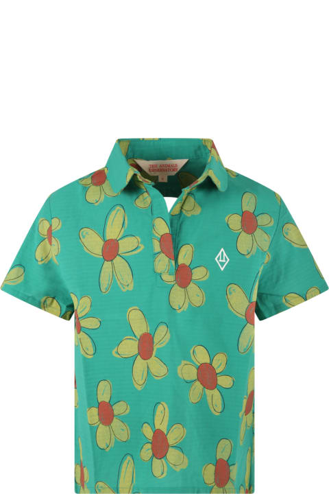 Green Shirt For Girl With Yellow Flowers
