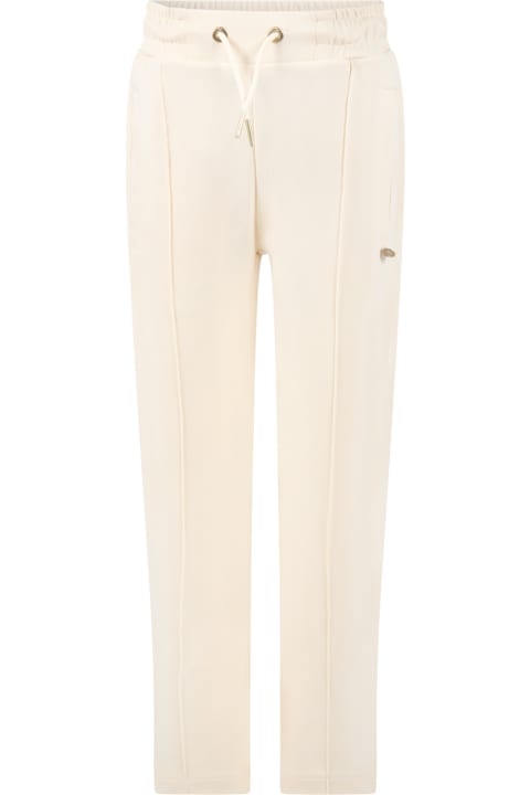 Ivory Trouser For Girl With Logo
