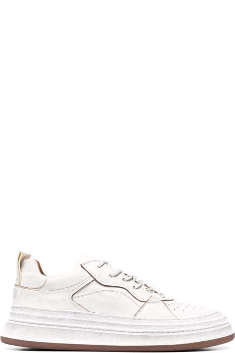 Buttero White Leather Sneakers - Nero