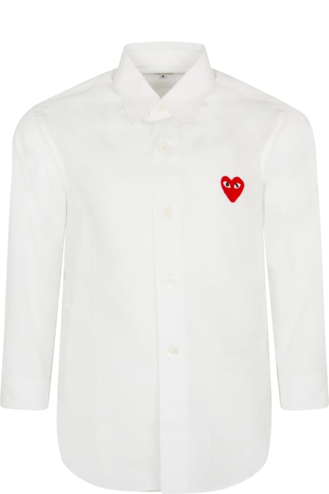 White Shirt For Kids With Iconic Heart