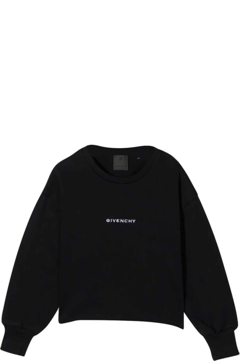 Givenchy Black Sweatshirt With White Print - Black