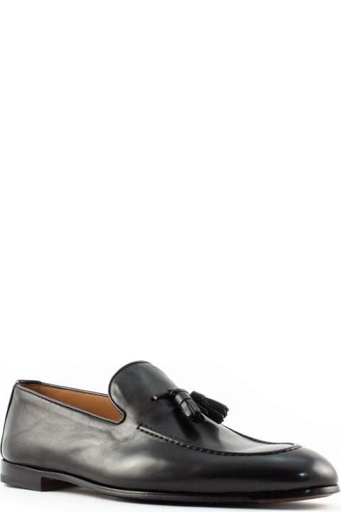 Doucal's Black Smooth Leather Loafer - Coffee