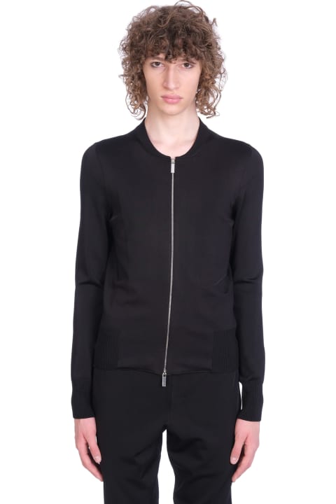 Sapio Sweatshirt In Black Wool - black